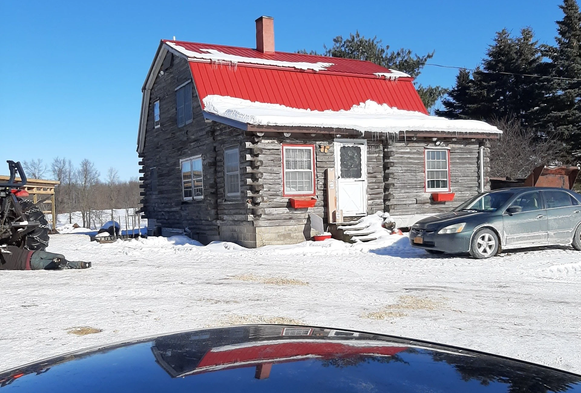 The Ortman farmhouse in winter